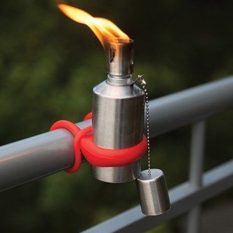 Balkon Olielamp RVS ( 6,2 x 6,7 x 14 cm)