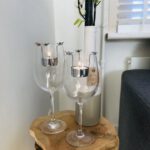 Waxine lichthouder 5 stuks Zilverkleurig