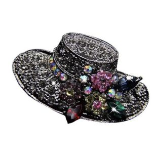 Broche Hoed Strass 2.6 x5 cm