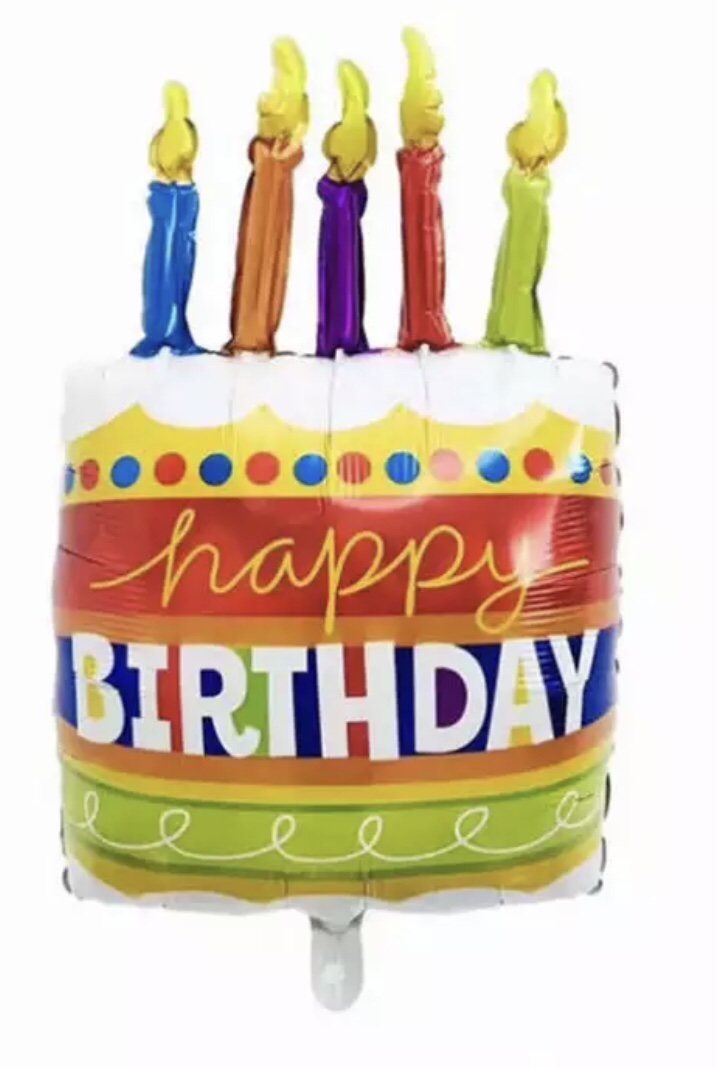 Folie Ballon Taart met kaarsjes
( 53 x 72 cm)