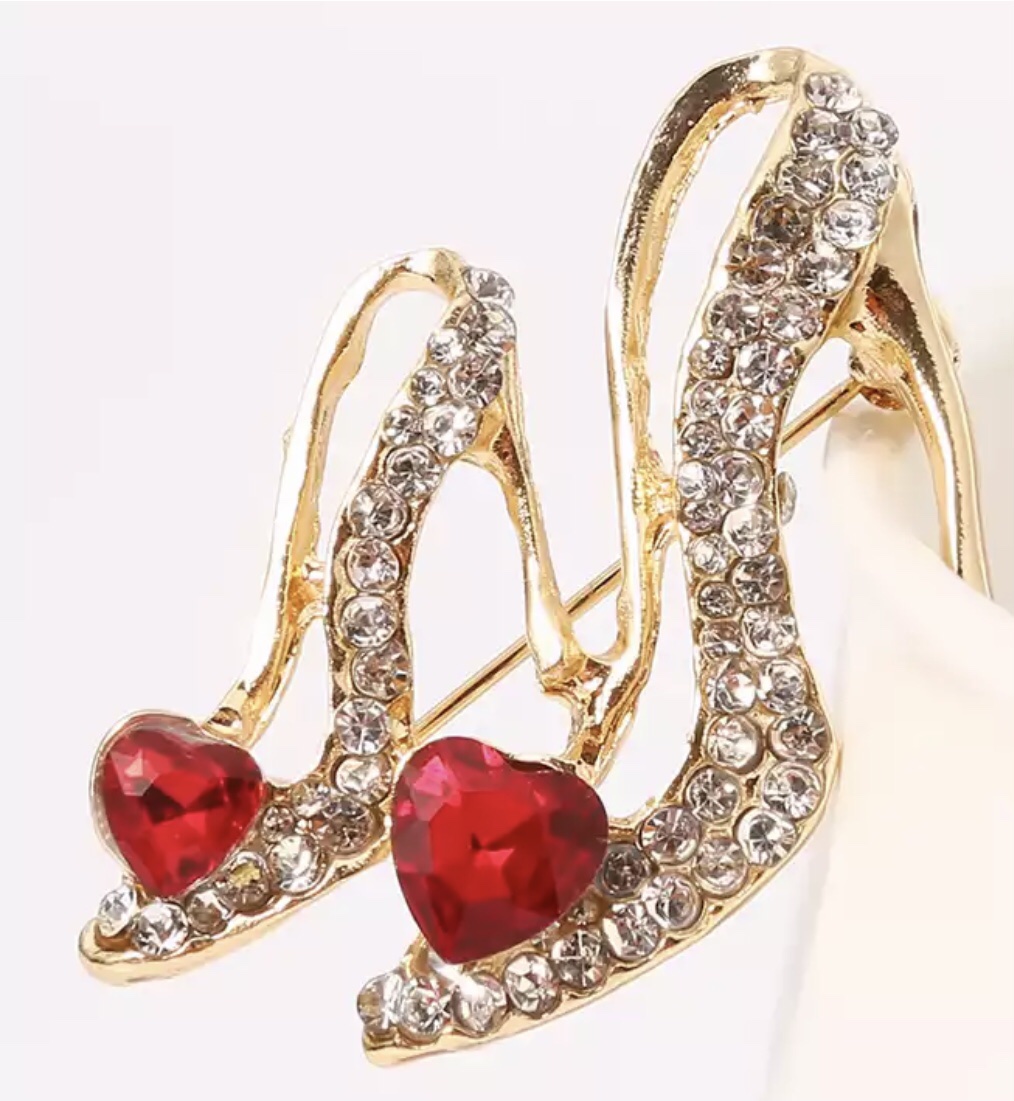 Broche Hoge Hakken Strass( 4.5 x 3.2 cm )