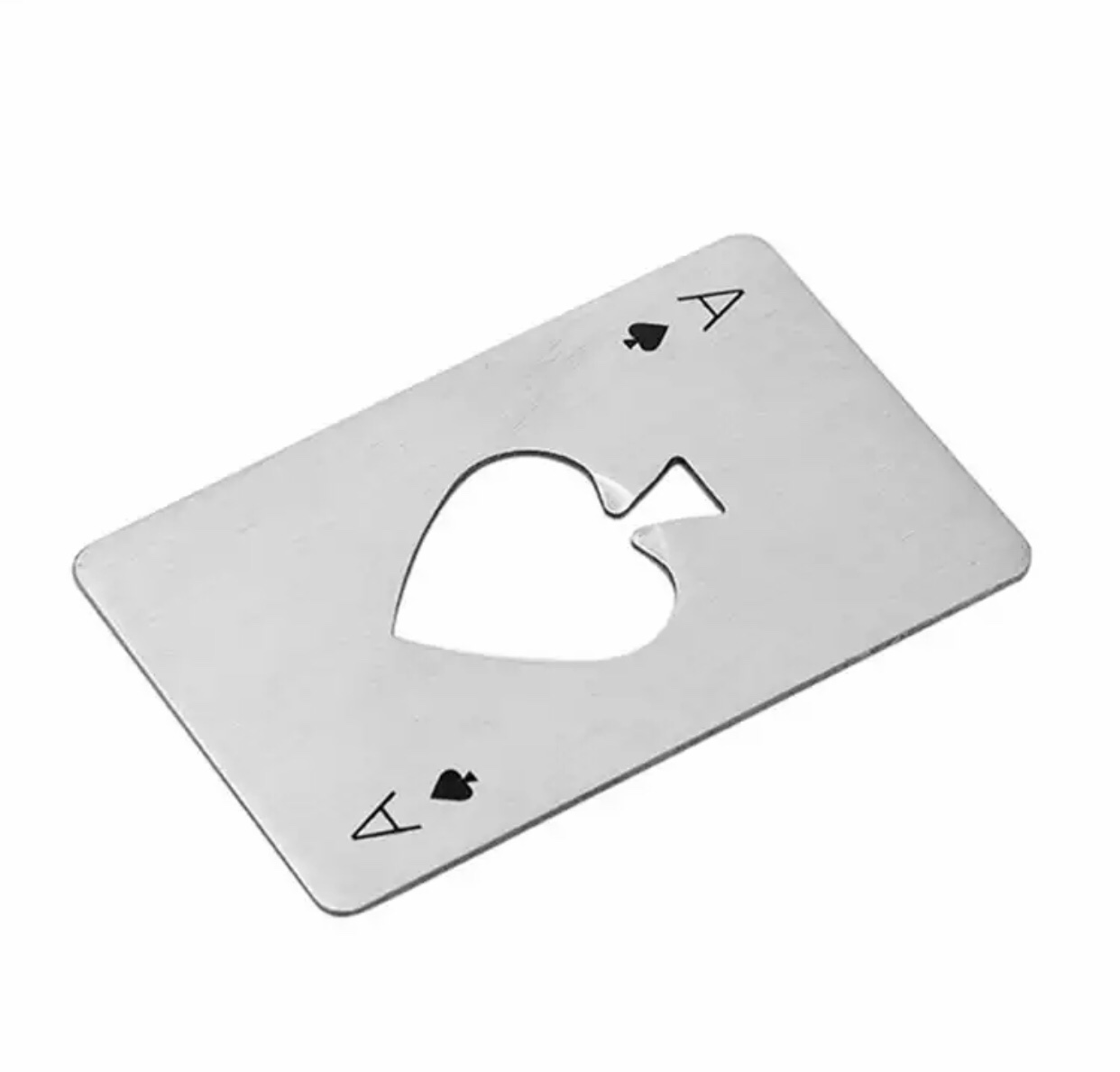 Flesopener poker kaart ( 8 x 5 cm )