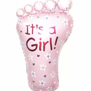 Folieballon Babyvoet It’s a girl
( 75 x 42 cm )