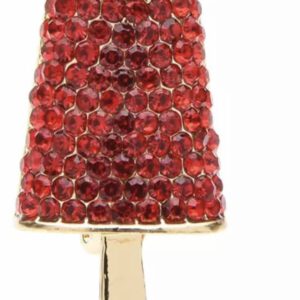Broche Ice Cream Strass Rood ( 4.1 x 1.8 cm ) 