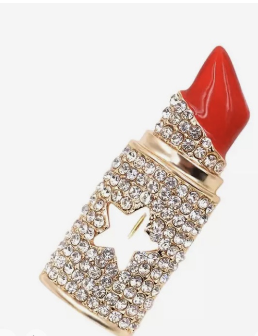 Broche Lipstick Strass
( 4.5 x 2 cm )