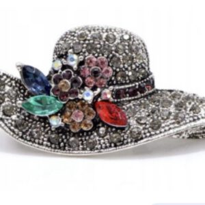 Broche Hoed Strass 
(  2.6 x 5 cm )