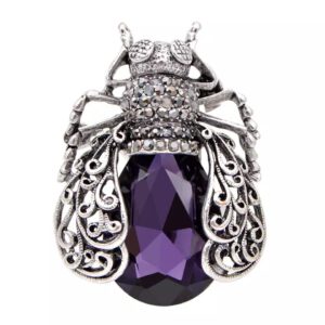 Broche Insect Paars  
( 4.8 x 3.8 cm ) 