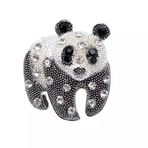 Broche Panda Beer Strass ( 3.2 x 3 cm)