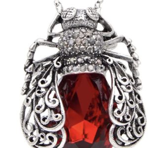Broche Insect Rood  4.8 x 3.8 cm 
