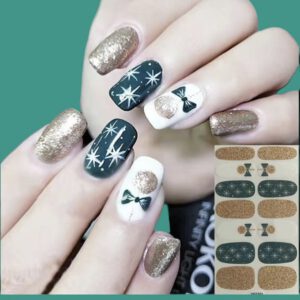 Nagelstickers kerst (Christmas Nail Stickers) nr 591 ( 9.6 x 5.6 cm)