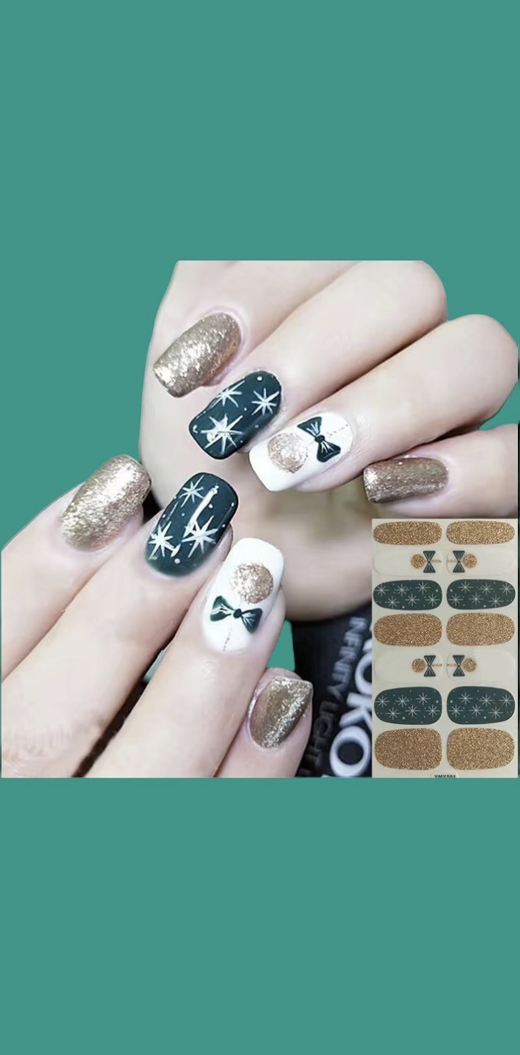 Nagelstickers kerst (Christmas Nail Stickers) nr 591 ( 9.6 x 5.6 cm)