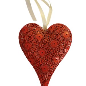 Metalen Rode Hart ( Hangend)
15.5 x 11.5 cm 