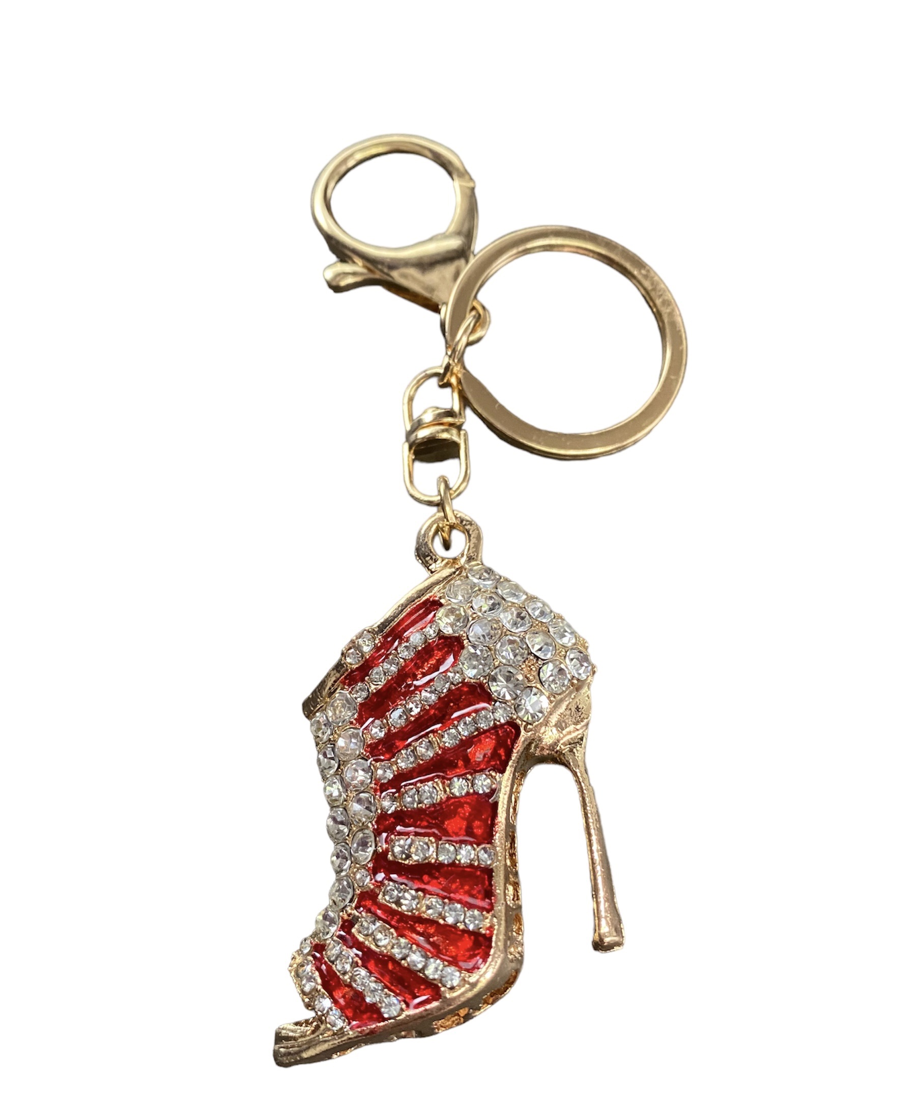 Sleutelhanger Hoge Hak met Strass 5.5 x 3.5 cm
