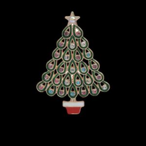 Broche Kerstboom met Ster 6.0 x 4.5 cm