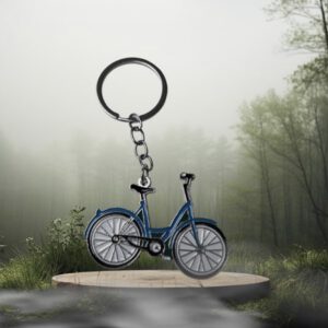 Sleutelhanger Fiets (Blauw)6 x 4.5 cm
