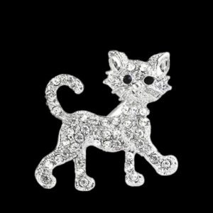 Broche Kat (Strass ) 3.4 x 3.2 cm