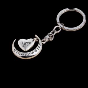 Sleutelhanger I LOVE YOU ( To The Moon And Back )  6.0 x 3.0 cm