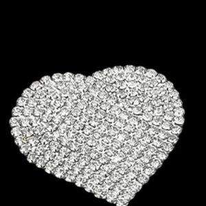 Broche Hart Strass ( Groot ) 4.5 x 4.2 cm 