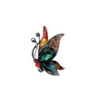 Broche Vlinder Strass( Groen ) 
5 x 3.4 cm