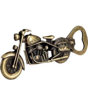 Flesopener Motorfiets koperkleurig( 12.7 x 5.2 cm)