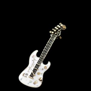 Broche Gitaar ( Wit ) 4.8 x 2.0 cm