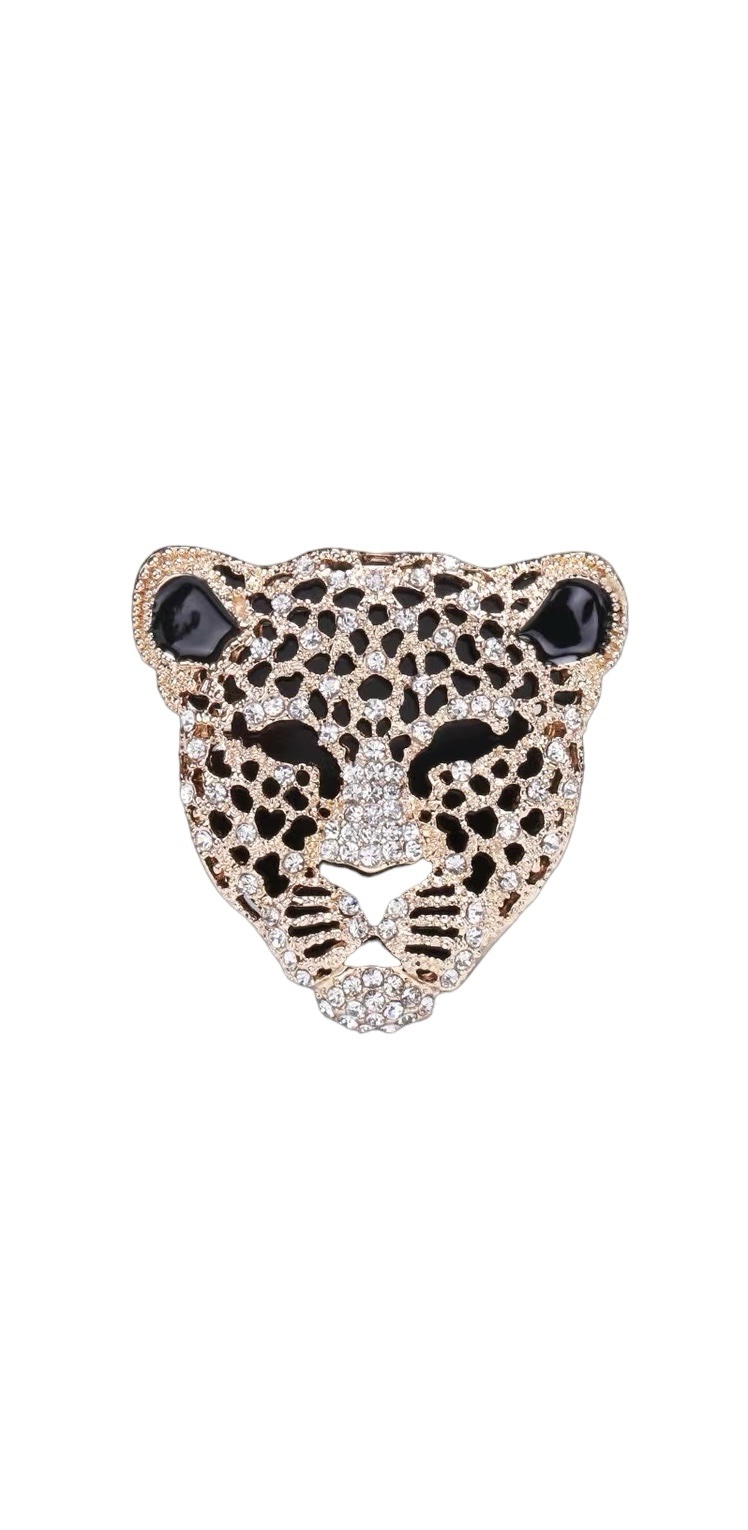 Broche Panter Hoofd ( Goudkleurig )Strass
4.9 x 4.7 cm