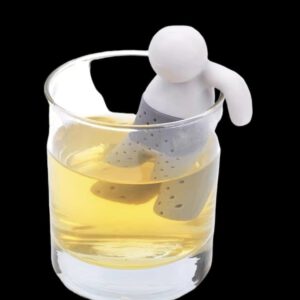 Thee Mannetje hangend (Thee Filter ) Grijs  8 x 6.5 cm