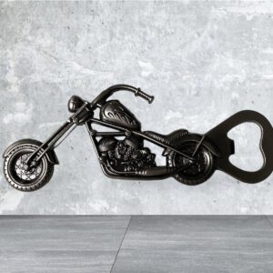Flesopener Motorfiets ( Zilverkleurig )  12.7 x 4.6 cm