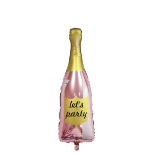 Folie Ballon Fles ( Let's Party ) 106.5 x 39 cm
