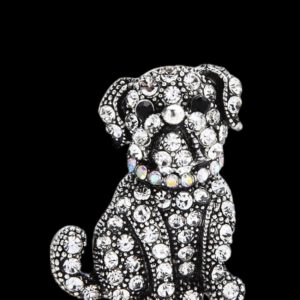 Broche Sharpie Hond ( Strass ) 2.8 x 2.1 cm