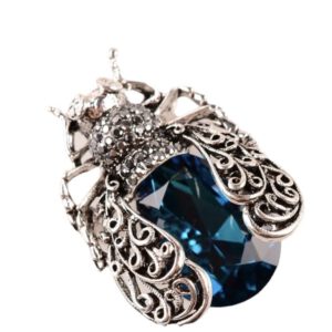 Broche Insect Blauw 4.8 x 3.8 cm