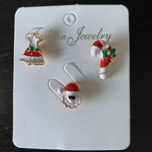 Broches kerst ( 3 Stuks op kaart ) 1 x 1 cm