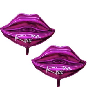 Folie Ballon Mond KISS ME 2 Stuks (50x 53 cm)