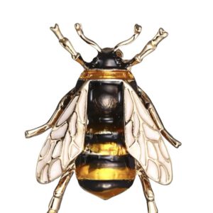 Broche Insect Bijen ( Geel/Bruin ) 3.5 x 2.6 cm