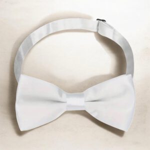 Vlinderdas voor kinderen (Preppy Style) Wit 5 x 10 cm
