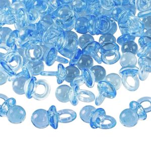 Mini Baby Fopspenen Blauw (voor Baby Shower Decoraties 50 stuks) 2 x 1 cm