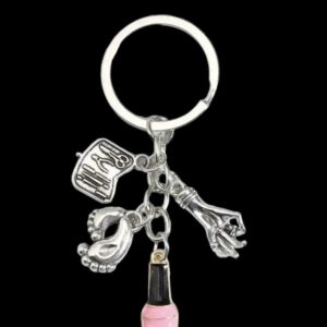 Sleutelhanger Nagellak Fles Roze (7 x 3 cm)