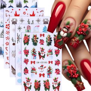 Nagelstickers Kerst (Christmas Nail Stickers) nr 185 (5 Stickervelletjes) 7.5 x 12 cm