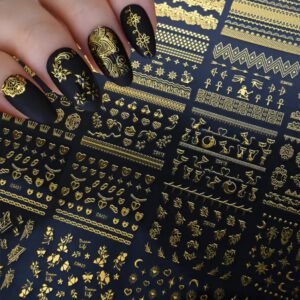 Nagelstickers ( Nail wrap ) Goud 30 velletjes