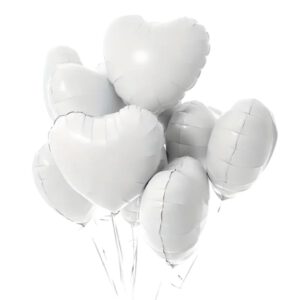 Folie Ballon Hart Zilver ( 10 stuks ) 25 cm