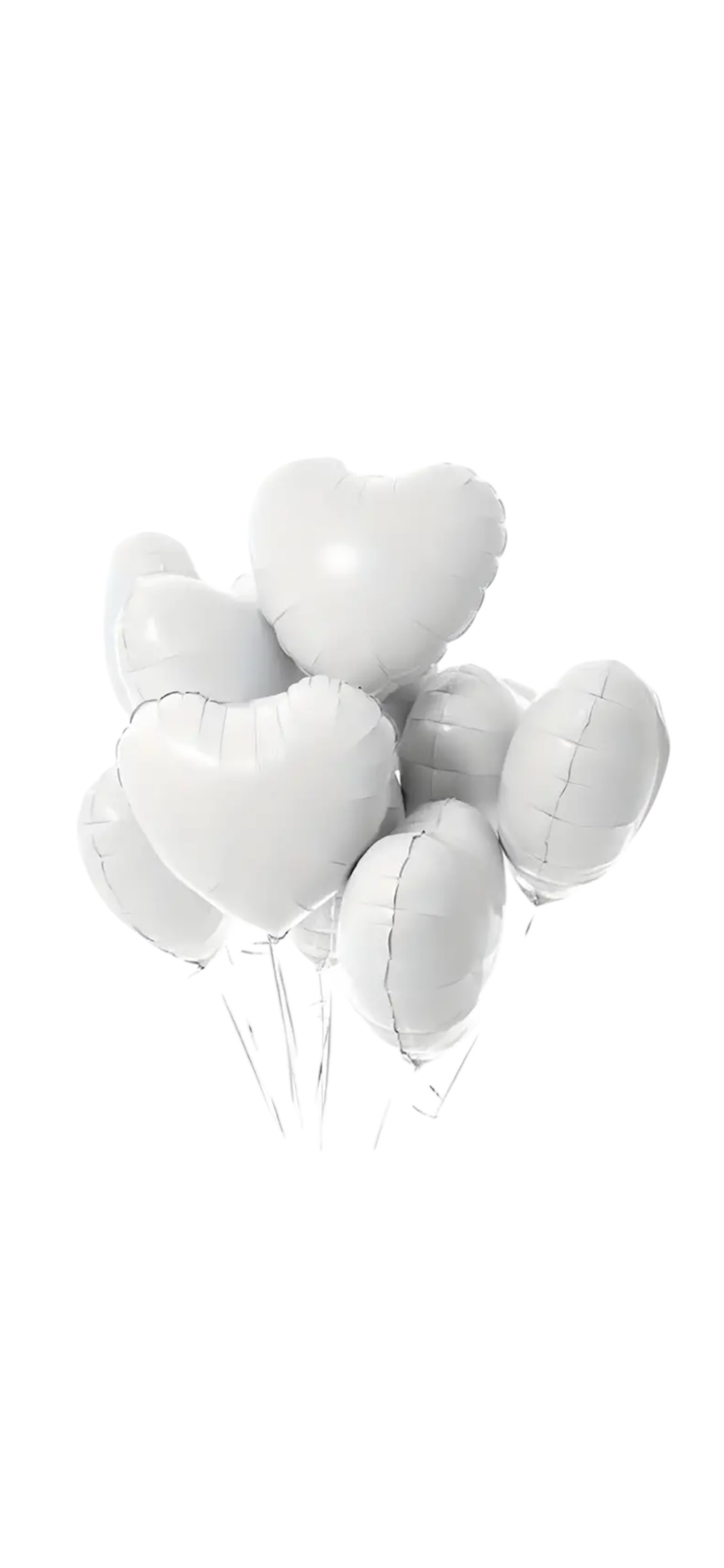 Folie Ballon Hart Zilver ( 10 stuks ) 25 cm