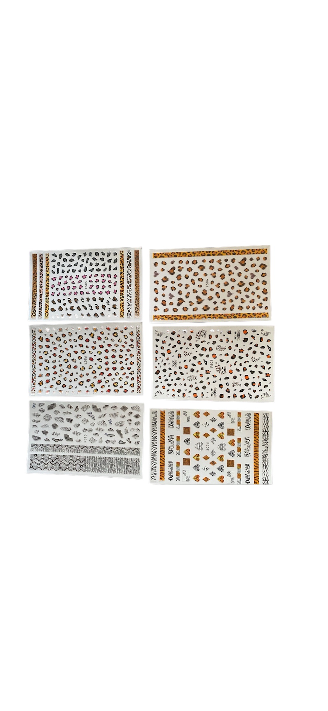Nagelstickers Panterprint 6 Vellen ( 506 ) 12 x 7.5 cm - Afbeelding 3