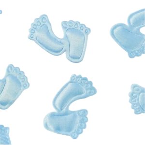 Babyvoetjes Blauw ( voor Baby Shower Decoraties 100 stuks ) 3.5 x 3.5 cm