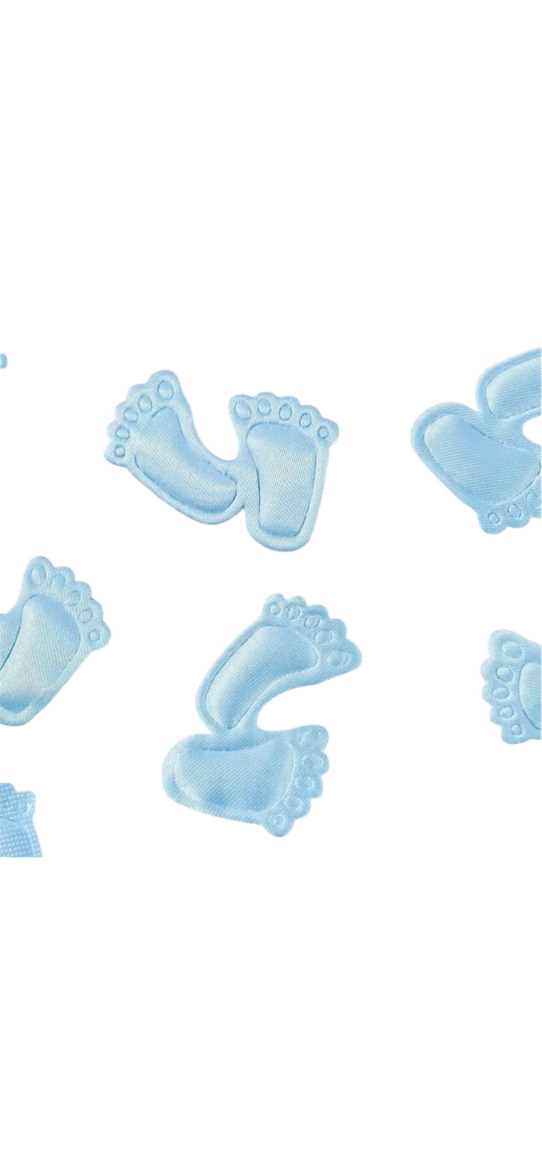 Babyvoetjes Blauw ( voor Baby Shower Decoraties 100 stuks ) 3.5 x 3.5 cm