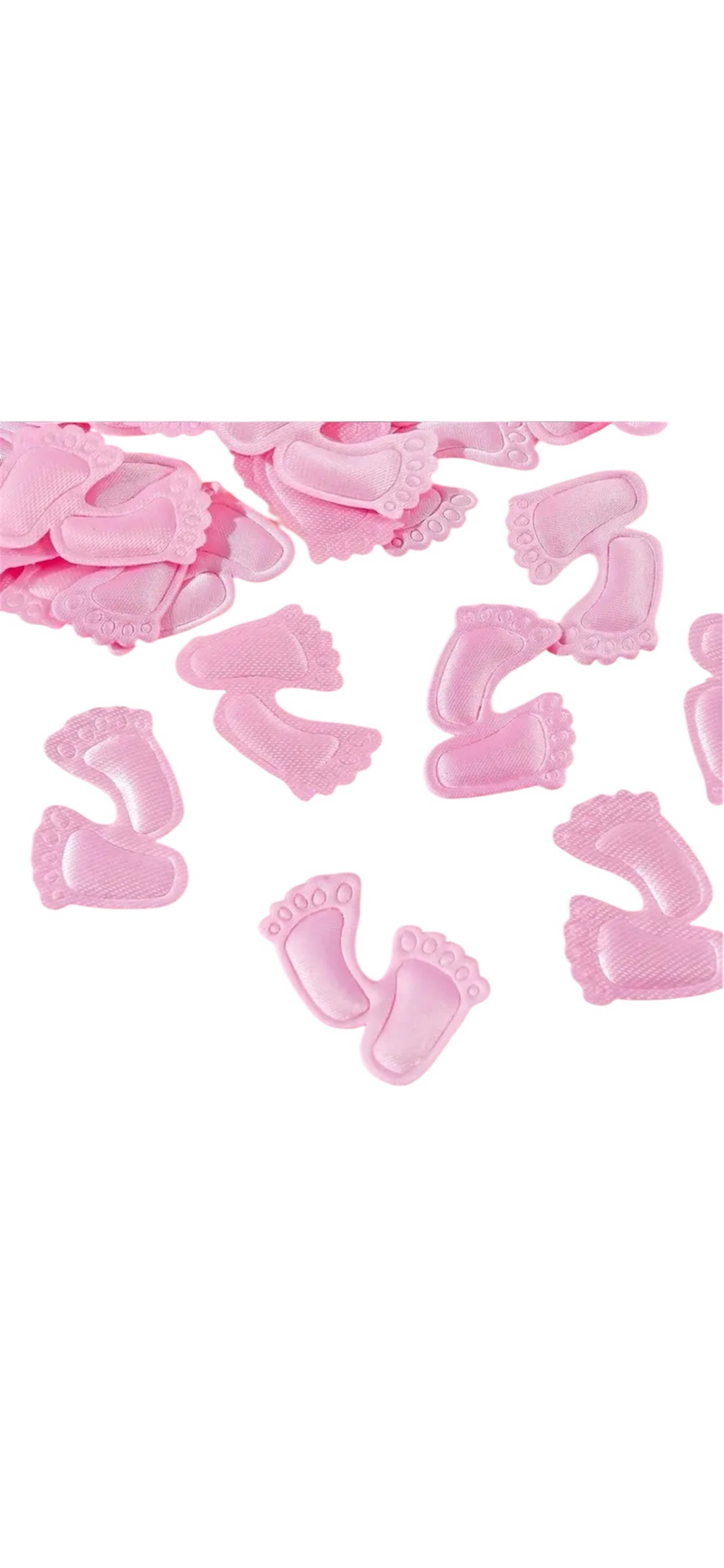 Babyvoetjes Roze ( voor Baby Shower Decoraties 100 stuks ) 3.5 x 3.5 cm