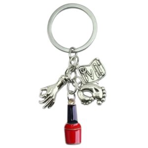 Sleutelhanger Nagellak Flesje Rood  (7 x 3 cm)