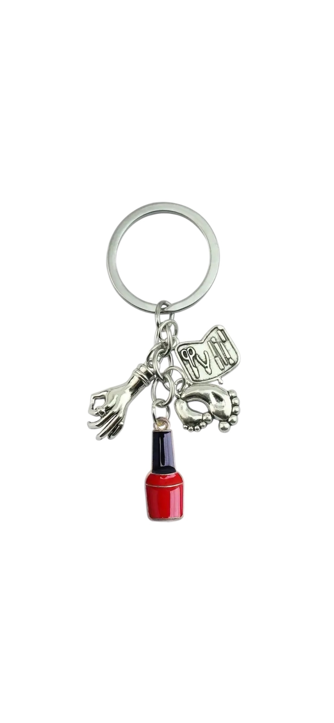 Sleutelhanger Nagellak Flesje Rood (7 x 3 cm)