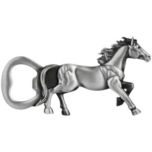 Flesopener Paard ( Donker Zilverkleurig ) 5.5 x 10.7 cm