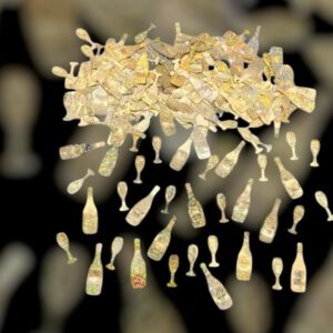 Feestdecoratie GoudGlitter ( 350 stuks ) 3.5 x 1.1 cm en 2.8 x 0.7 cm