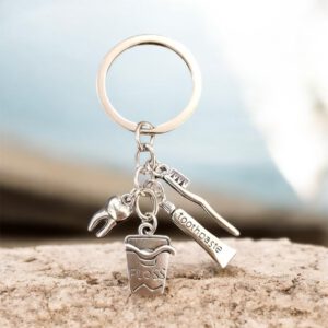 Sleutelhanger Tandarst ( Tandenborstel/Toothpaste/Kies/Flosdraad ) 7 x 3 cm